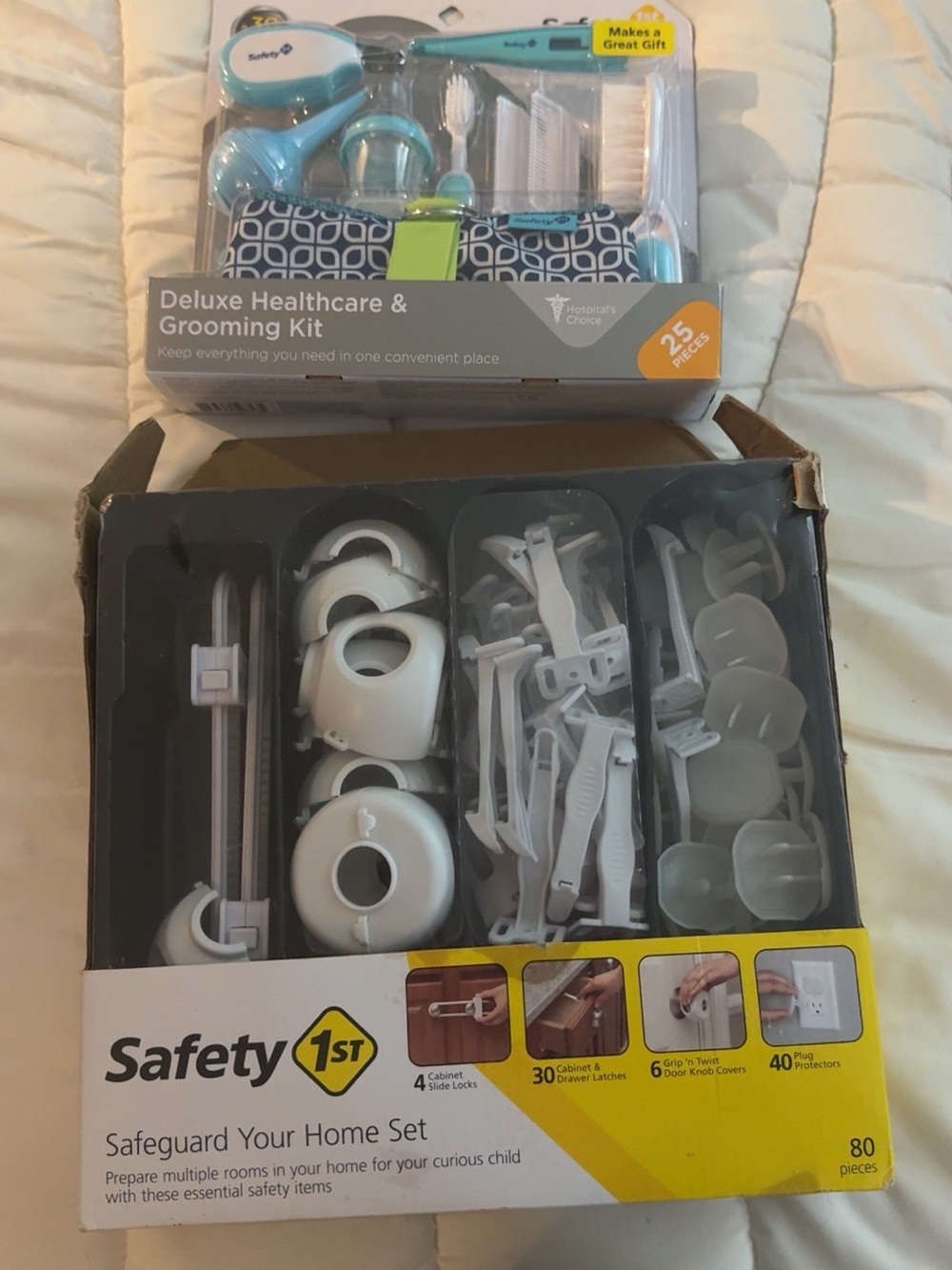 White Home Safety & Organization Set & baby grooming health kit
